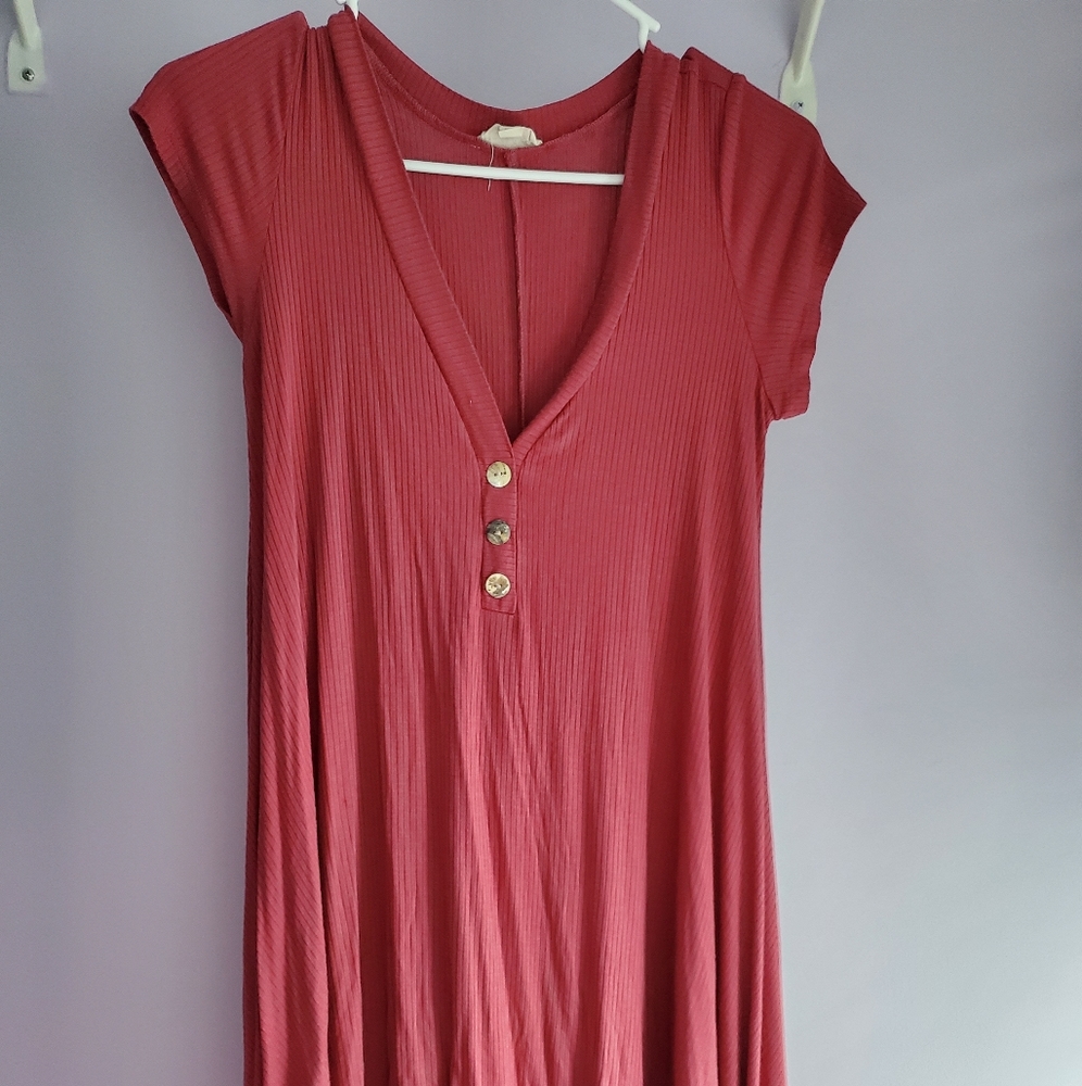 Pink flowy dress